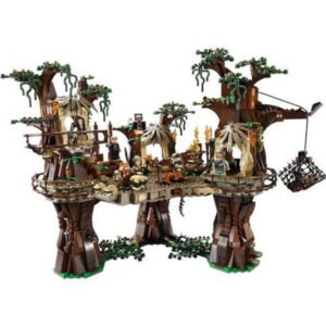 forest village building blocks set detailed layout view