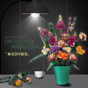 Eternal Rose Bouquet Building Blocks Set (856 Pieces) – Micro Bricks Floral Display