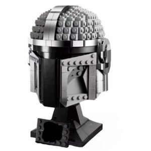 sci‑fi scout helmet micro bricks building blocks front view