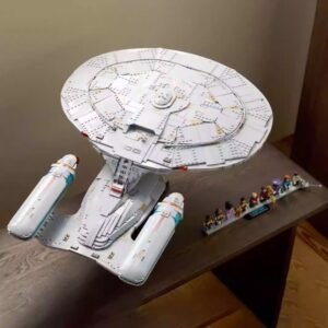 Large Sci‑Fi Starship Building Blocks Set (3,600 Pieces) – Federation‑Style Display Model