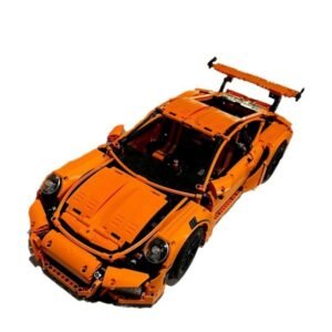 track-style sports car micro bricks model orange 2704 pieces
