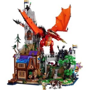 fantasy dragon castle building block set completed fortress model