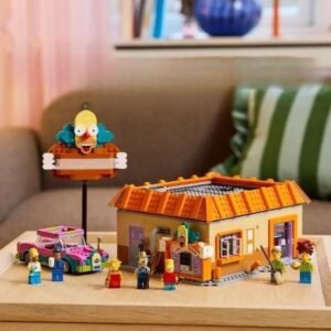 Cartoon-Inspired Burger Shop Street Scene Micro-Brick Building Set (1635 Pieces)