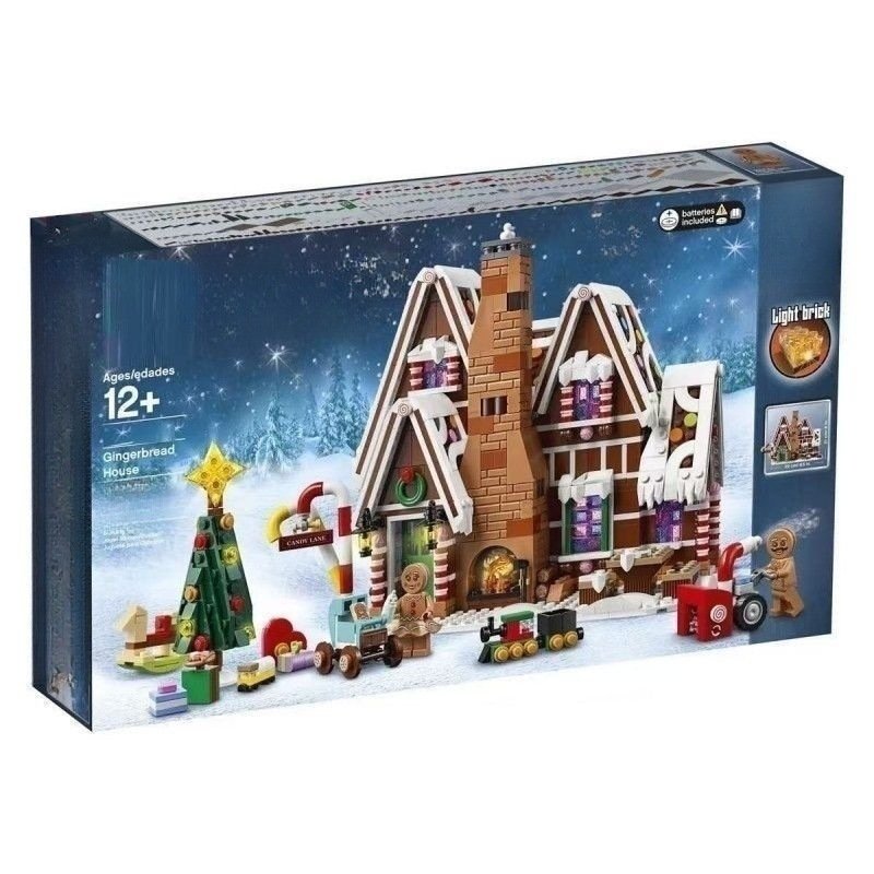 Christmas Gingerbread House Building Blocks Set (MOC Display Model) – 1477 Pieces - Image 4