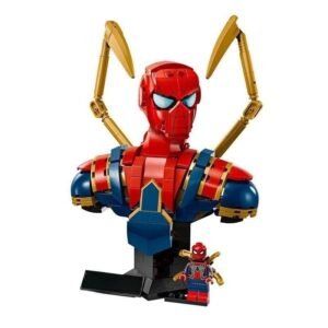 iron spider bust building set completed model front view