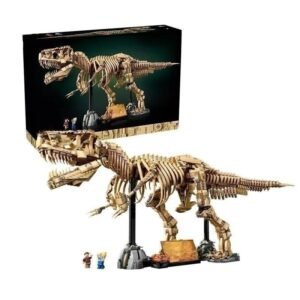 T‑Rex Dinosaur Fossil Skeleton Building Blocks Set completed model front view