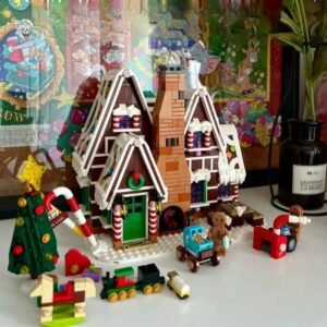 Christmas Gingerbread House Building Blocks Set (MOC Display Model) – 1477 Pieces