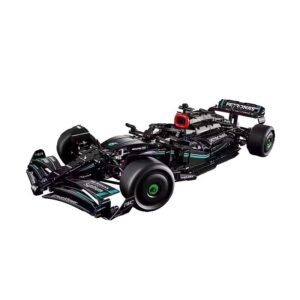 mercedes f1 racing car building set assembly process hands