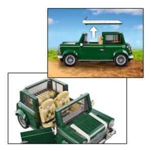 Mini‑Style Travel Car Building Blocks Set (1,077 Pieces) – Micro Bricks Display Model