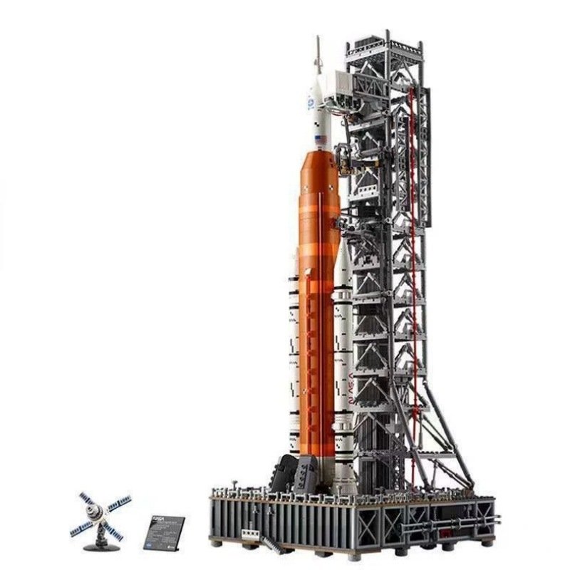 Space Launch Rocket Building Blocks Set completed model