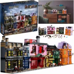 Magic Alley Street Scene Building Blocks Set (5544 Pieces) – Large Modular City Display Model