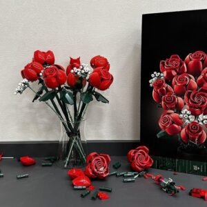 Everlasting Rose Building Blocks Bouquet completed floral display