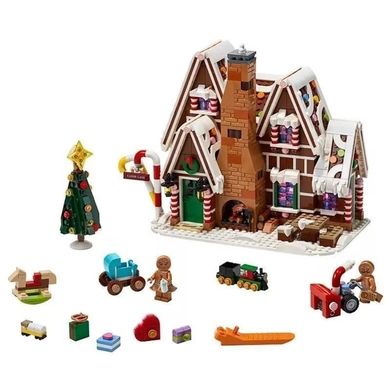 Christmas Gingerbread House Building Blocks Set (MOC Display Model) – 1477 Pieces - Image 3