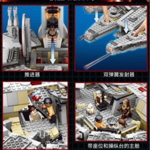 Small-Brick Space Freighter Building Blocks Set (1381 Pieces) – Sci‑Fi Starship Display Model