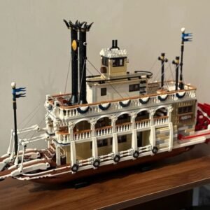 MOC Canal Steamboat Micro-Brick Building Set (4090 Pieces)