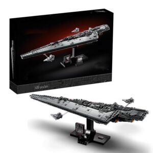 sci-fi starship building blocks set completed display model