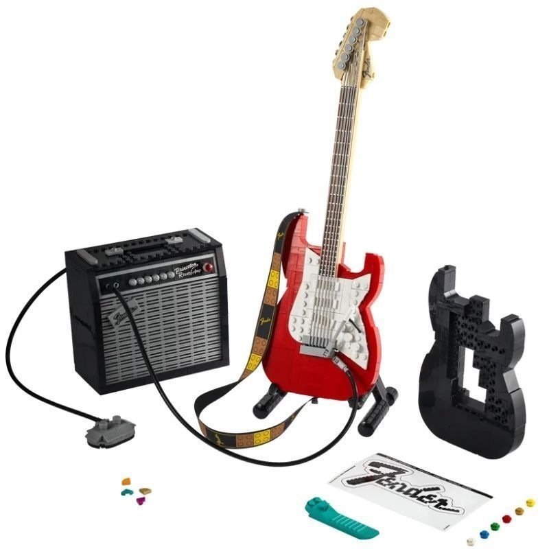 Rock Guitar Mini Building Blocks Set display model main image