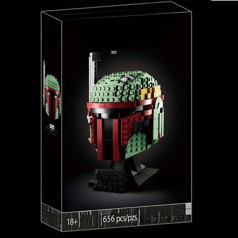 futuristic bounty hunter helmet building set side view